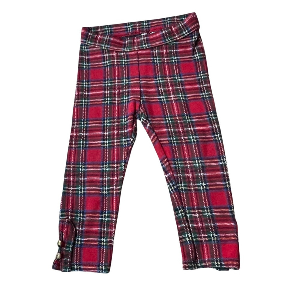 Janie and Jack Plaid Embellished Pants Infant Girls Size 12 -18 months